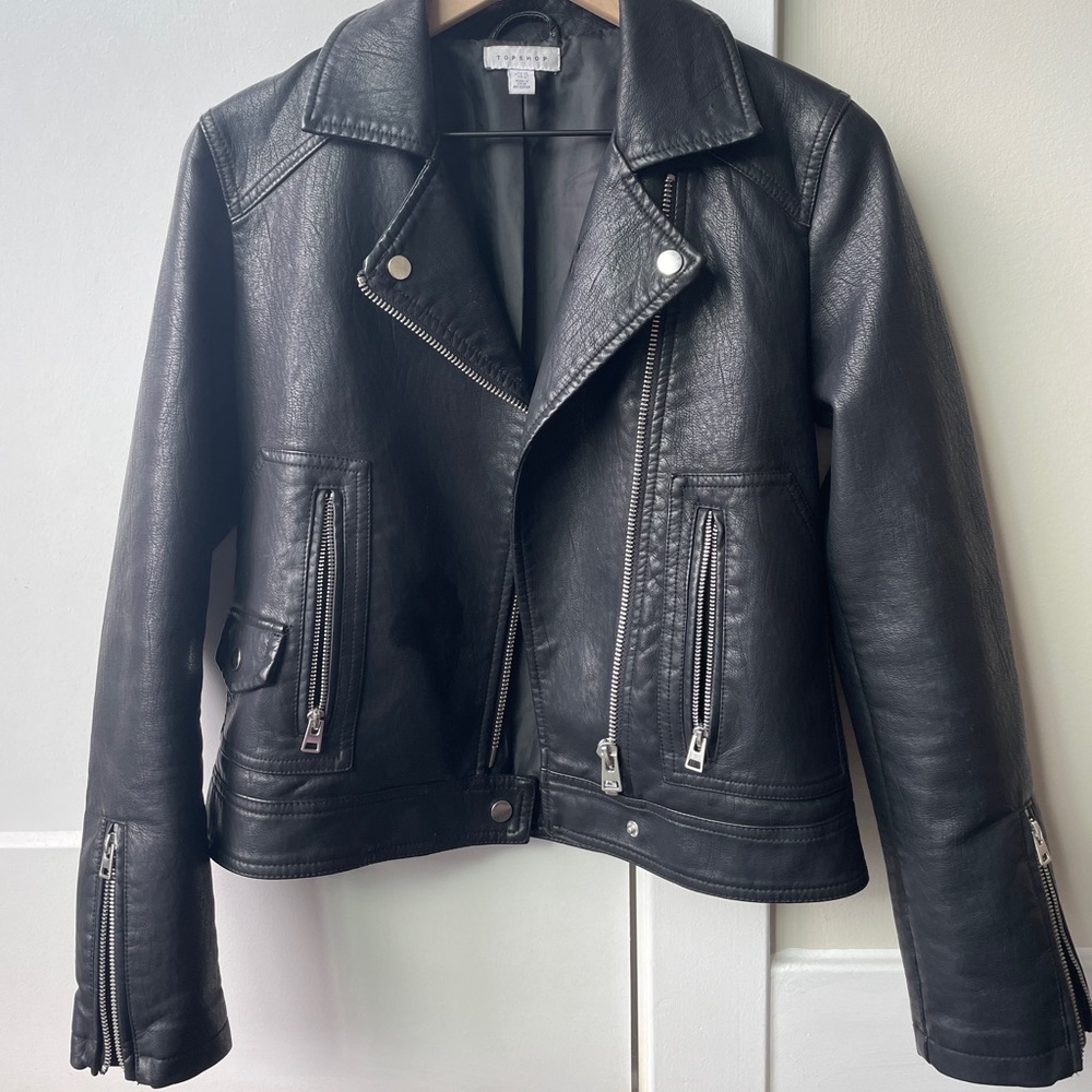 TOPSHOP Faux Leather Jacket
